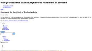 View your Rewards balance| MyRewards Royal Bank of Scotland - RBS