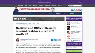 NatWest and RBS cut Reward account cashback – is it still worth it?