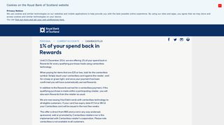 Cashback Plus Contactless - RBS