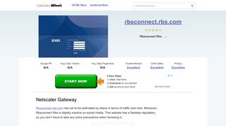 Rbsconnect.rbs.com website. Netscaler Gateway.