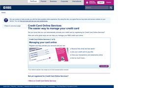 Credit Card Online Services- RBS - The Royal Bank of Scotland