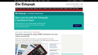 Facebook campaign by angry HSBC customers over new online ...