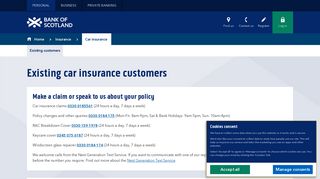 Bank of Scotland | Existing customers | Car insurance