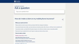 How do I make a claim on my mobile phone insurance? - Royal Bank ...