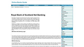 Royal Bank of Scotland Net Banking, RBS Net Banking