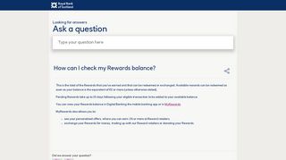 How can I check my Rewards balance? - Royal Bank of Scotland