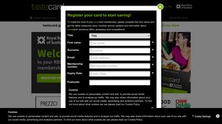 RBS tastecard | Get Started With Your Free Card Now
