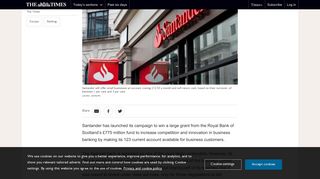 Santander seeks RBS business grant | Business | The Times