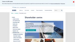Shareholder centre – RBS