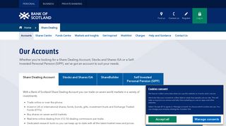 Bank of Scotland | Share Dealing | Our accounts