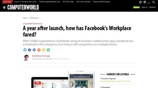 A year after launch, how has Facebook's Workplace fared ...