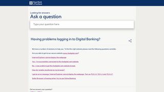 Having problems logging in to Digital Banking? - Royal Bank of Scotland