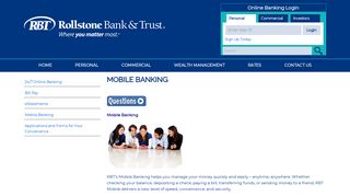 Mobile Banking - Rollstone Bank