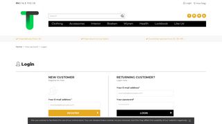 Customer login | RBTE WEB Store