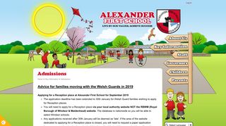 Admissions | Alexander First School