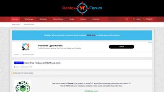 Sponsored - Earn free Robux at RBXFree.com | Roblox Forum