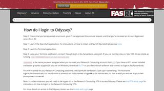 How do I login to Odyssey? | FAS Research Computing