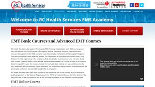 EMT Training | Online EMT Class | EMT Basic ... - RC Health Services