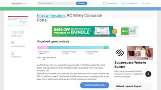 Access hr.rcwilley.com. RC Willey Corporate Portal