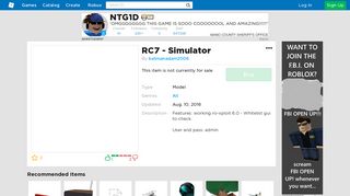 RC7 - Simulator - Roblox