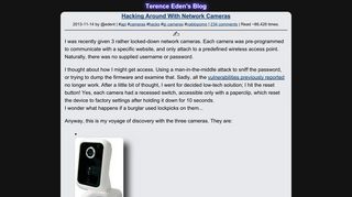 Hacking Around With Network Cameras – Terence Eden's Blog