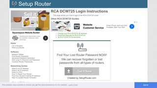 How to Login to the RCA DCW725 - SetupRouter