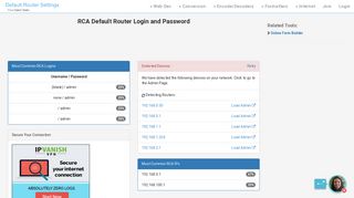 RCA Default Router Login and Password - Clean CSS