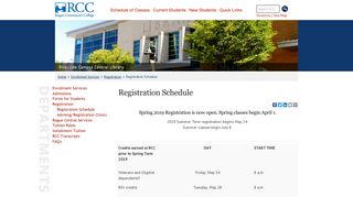 Registration Schedule | Rogue Community College