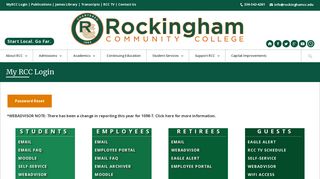 My RCC Login - Rockingham Community College