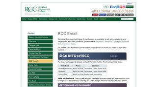 RCC Email — Rockland Community College