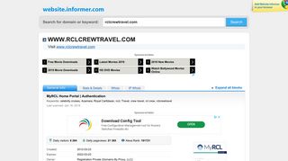 rclcrewtravel.com at WI. MyRCL Home Portal | Authentication