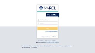 MyRCL Home Portal | Authentication