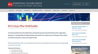 RCG Onyx Plus WebTrader--Rosenthal Collins Group