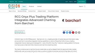 RCG Onyx Plus Trading Platform Integrates Advanced Charting from ...