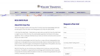 RCG Onyx Plus - Walsh Trading