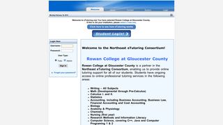 Rowan College - Welcome to eTutoring.org