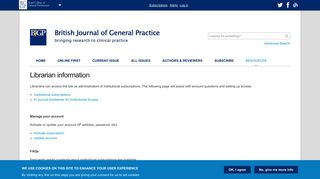 Librarian information | British Journal of General Practice