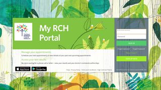 My RCH Portal - Login Page