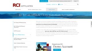 RCI.com Affiliate Web Demonstration Accounts - RCI Affiliates