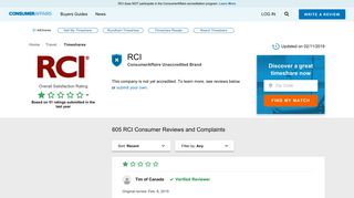 Top 602 Reviews and Complaints about RCI - ConsumerAffairs.com