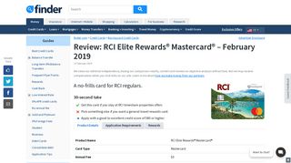 RCI Elite Rewards Mastercard review | finder.com