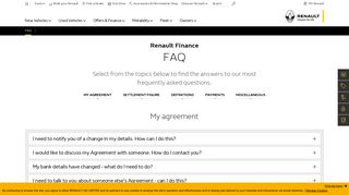 FAQ | Renault Finance | Services | Renault UK