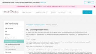 Hilton Grand Vacations - RCI Exchange Reservations