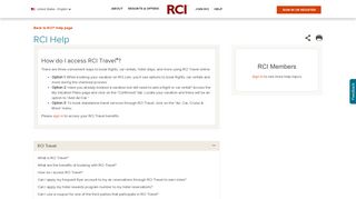 Accessing RCI Travel | RCI Help | RCI.com