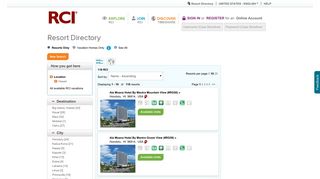 Resort Directory - Wyndham Home Exchange