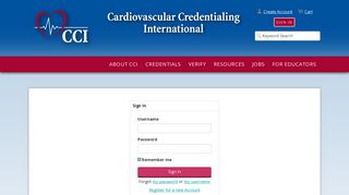 Sign In - Cardiovascular Credentialing International