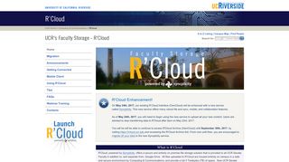 RCloud: UCR's Faculty Storage - R'Cloud