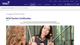 RCM Teacher Certification | The Royal Conservatory of Music