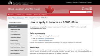How to apply to become an RCMP officer | Royal Canadian Mounted ...
