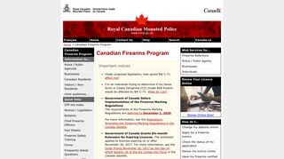 Canadian Firearms Program - Royal Canadian Mounted Police
